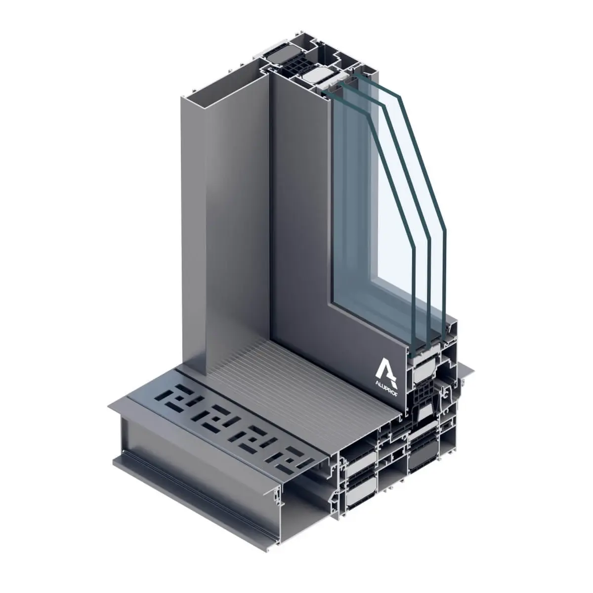 Profilé coulissant levant aluminium 82 mm pour baie vitrée